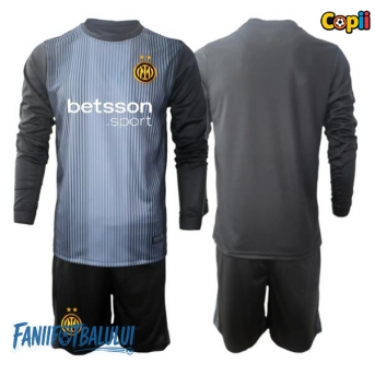 Inter Milan Portarii Echipament de Fotbal Replică 2025-26 Copii Acasa Mâneci Lungi (+ Șorturi)